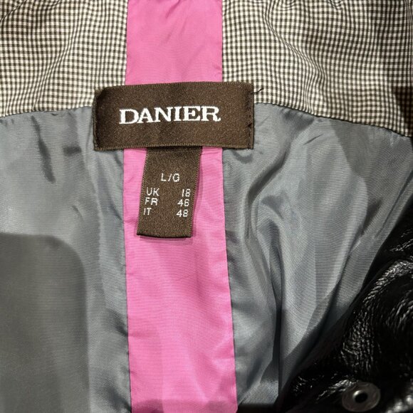 Black Leather Danier Coat - Picture 6 of 7